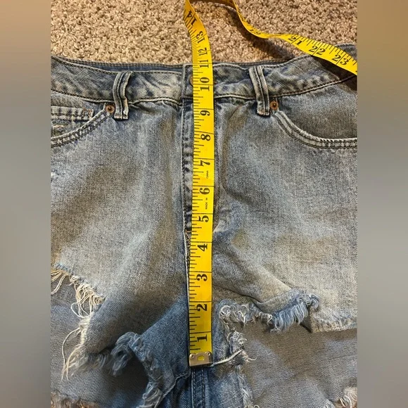 Rewash Super High Rise Denim Distressed Cut Off Shorts Size 9/29 - Picture 9 of 10